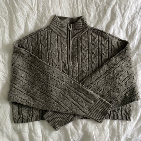 Garage Sierra Half Zip Sweater in Grey - Picture 4 of 5